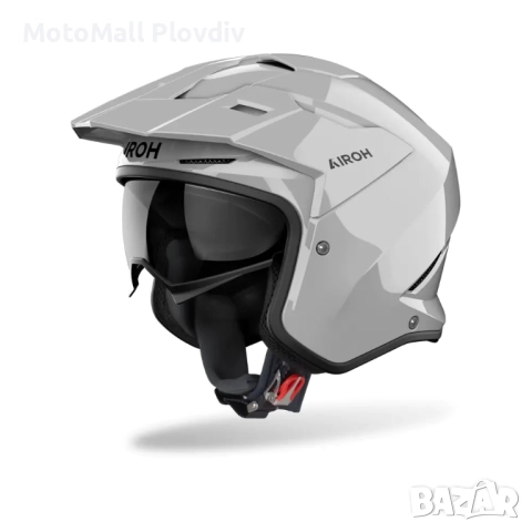 Каска Airoh Kombakt Color Concrete Grey Gloss , снимка 2 - Аксесоари и консумативи - 51784214