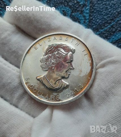 Инвестиционна сребърна монета 1 унция Kanada 5 Dollars 2010 Queen Elizabeth II, снимка 1 - Нумизматика и бонистика - 41988311