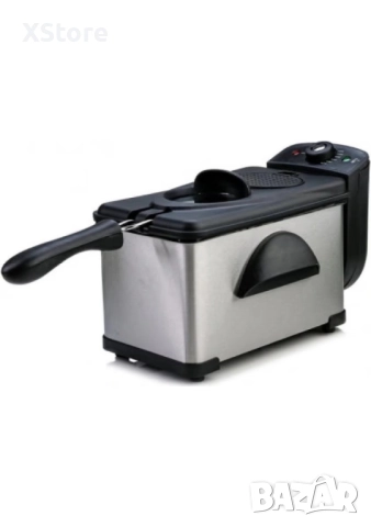 Фритюрник Rosberg, 2000W, 2L, демонтиращ се съд, капак и филтър,инокс, 2 ГОДИНИ ГАРАНЦИЯ, снимка 8 - Фритюрници - 52436639