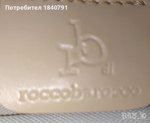 Роccobarocco® (RB) чанта – канвас, дръжка и детайли от естествена кожа, снимка 5 - Чанти - 36385690