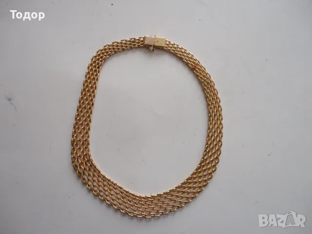 Страхотно позлатено колие 4, снимка 5 - Колиета, медальони, синджири - 47423827