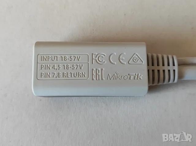 MikroTik Gigabit POE Injector , снимка 2 - Мрежови адаптери - 47496178