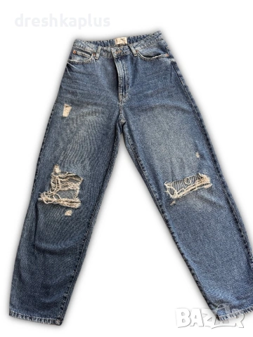 Tally Weijl – Дамски дънки Mom Fit с висока талия – Светлосини – Размер 38