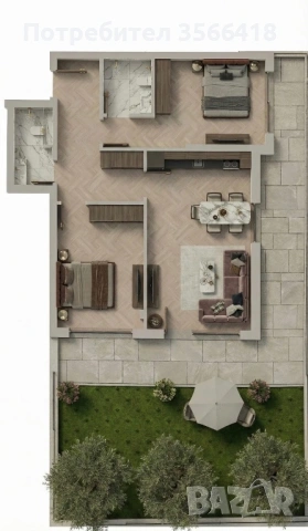 Двустаен Гребна база, снимка 7 - Апартаменти - 53290622