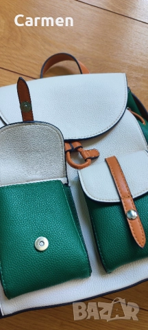 TendenZ - дамска раница в зелен цвят, снимка 9 - Раници - 52429479