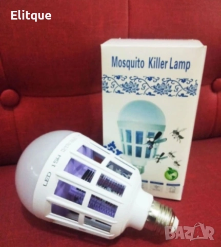 LED крушка против комари с адаптор за стена