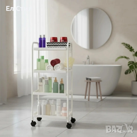 Компактна дизайнерска количка-етажерка за организиране на баня и кухня, снимка 2 - Други стоки за дома - 53567293