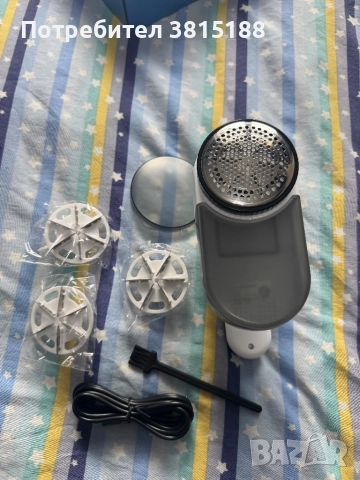 Аспиратор за текстил HECKERMANN, за дрехи, 1200mAh, 3 скорости, черен, комплект с 3 остриета, снимка 3 - Други - 52621731