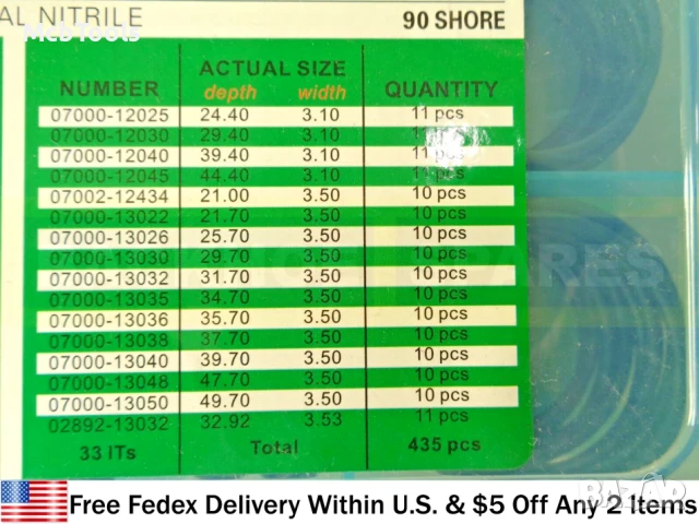 Комплект уплътнения О-пръстени в кутия – 435бр., снимка 2 - Други инструменти - 50811549