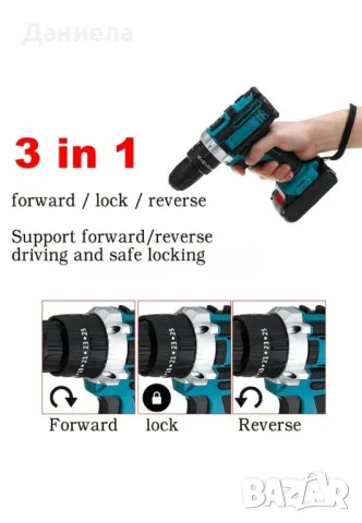 Машина за пробиване и завинтване в куфар,23 части,2 батерии, снимка 9 - Други инструменти - 50316080