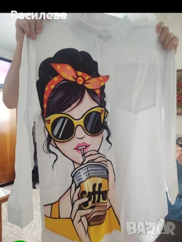 Риза с принт. , снимка 10 - Ризи - 52924991