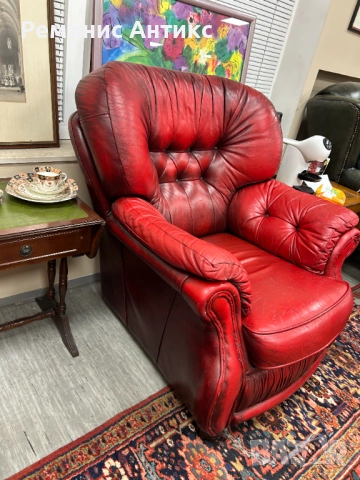 Класически диван Честърфийлд и 2 фотьойла., снимка 6 - Дивани и мека мебел - 52733720