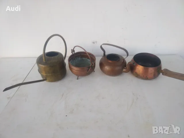 Лот от 6 броя бакърени/медни съдове. Цена за всичко 199лв. Може да се продадат и поотделно. Изпращам, снимка 11 - Антикварни и старинни предмети - 48922553