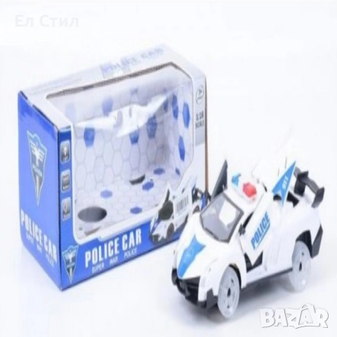 Полицейска кола със светлини и звук POLICE CAR, снимка 7 - Коли, камиони, мотори, писти - 53586528