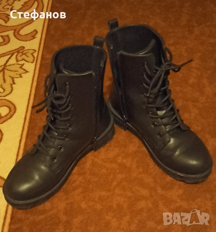 Дамски кожени боти, снимка 4 - Дамски боти - 52432713