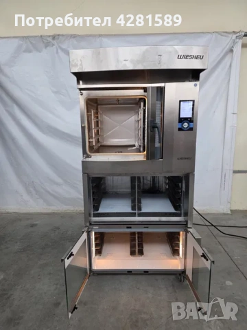Немски конвектомат Wiesheu Dibas 64 с шапка/пароуловител,стойка за тави и втасвател, снимка 5 - Други машини и части - 53657183