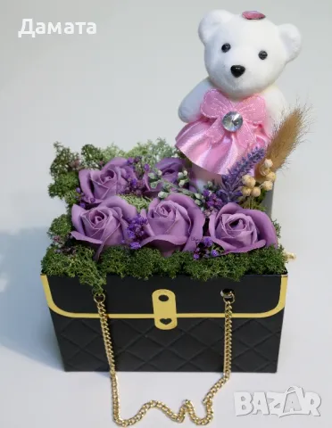 Чантички с рози от пластичен сапун, снимка 10 - Декорация за дома - 48848502