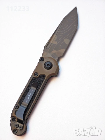 Microtech LUDT Gen III T/E Signature Automatic Knife Badlands Camo Aluminum M390MK by Tony Marfione, снимка 10 - Ножове - 53498719