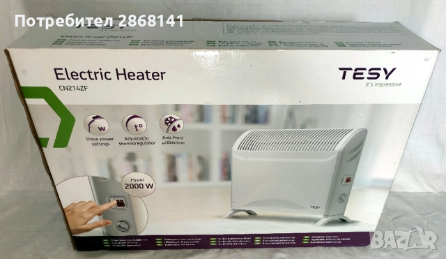 Tesy CN214ZF Подовостоящи електрически конвектори 2000w, снимка 6 - Радиатори - 53431328