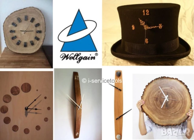 Оригинал WELLGAIN Кварцов Аналогов ЧАСОВНИК K-т Механизми с Халки 3 Стрелки Стенни за Батерии БАРТЕР, снимка 11 - Стенни часовници - 50775555