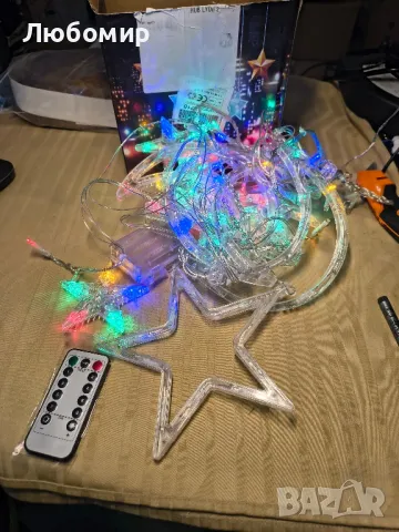 HIQE-FL звездни светлини за завеси, 3,5 м светлинни приказни светлини, звездна завеса, 8 режима

, снимка 9 - Други - 49792558