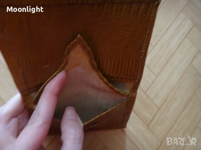 Антика - нов кожен портфейл от едно време, естествена кожа портмоне, соц, ретро, винтидж, старинен, снимка 6 - Антикварни и старинни предмети - 53134826