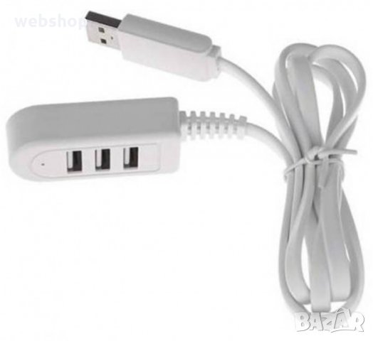 Разклонител USB HUB, 3xUSB, 1,2m, 2,4A, снимка 1 - USB кабели - 35910459