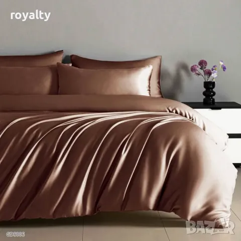 Луксозен комплект от висококачествен памучен сатен Различни цветове , снимка 10 - Спално бельо - 49044948
