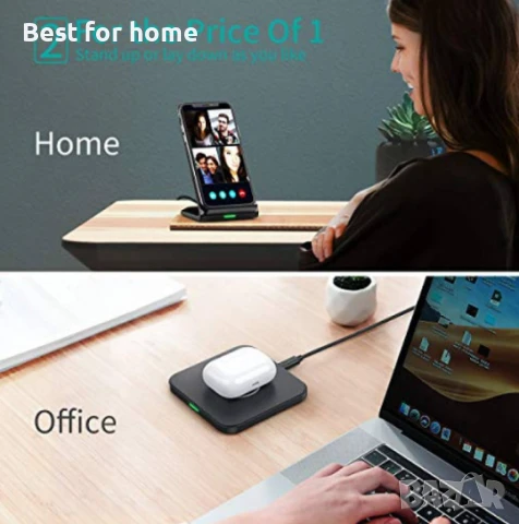 Стойка и подложка за бързо безжично зареждане, снимка 4 - Безжични зарядни - 51121194