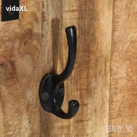 vidaXL Закачалка портманто 35x8x110 см масивно дърво манго, снимка 4 - Закачалки - 56147326