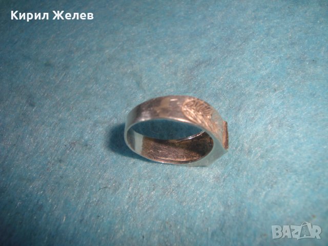 ФЛОРАЛНО ОРНАМЕНТИРАН СКЪПОЦЕНЕН АРТ ДЕКО ПРЪСТЕН СРЕБРО 800 МАЙСТОРСКА ИЗРАБОТКА с ЦИРКОНИ 25833, снимка 13 - Пръстени - 35826011