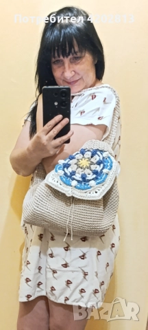 Ръчна изработка ранички и чанти , плетени на една кука , снимка 12 - Чанти - 51585090