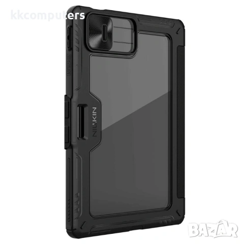 NILLKIN Bumper Leather Case Pro калъф за Xiaomi Pad 8 / 8 Pro със слайд капак за камера и Origami ст, снимка 3 - Калъфи, кейсове - 53188650