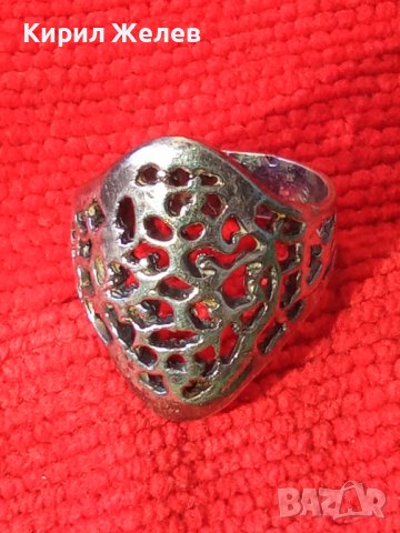 ВЕЛИКОЛЕПЕН АЖУРЕН СРЕБЪРЕН АРТ СТИЛ ПРЪСТЕН ОКСИДИРАНО СРЕБРО 925 МАЙСТОРСКА ИЗРАБОТКА 70873