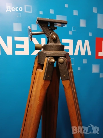 Стар дървен триножник,тринога за апарат., снимка 3 - Други ценни предмети - 53395011