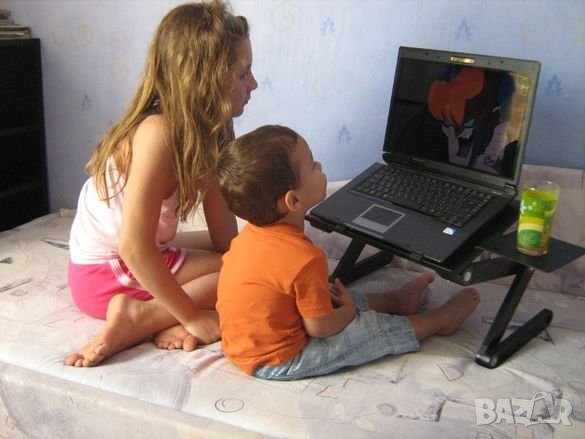 Алуминиева маса за лаптоп с голям вентилатор и подложка за мишка, сгъваема, снимка 6 - Други - 34252979