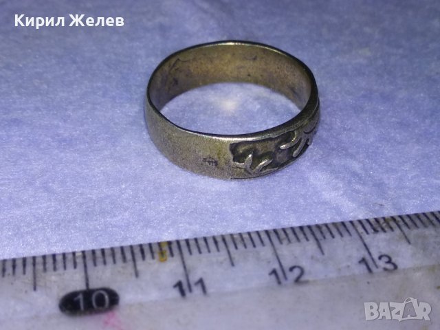 Стар СРЕБЪРЕН ВИНТИДЖ АРТ ПРЪСТЕН ОКСИДИРАНО СРЕБРО 925 Тип ХАЛКА ОРНАМЕНТИРАН със СЛЪНЦА 39907, снимка 16 - Пръстени - 42644156