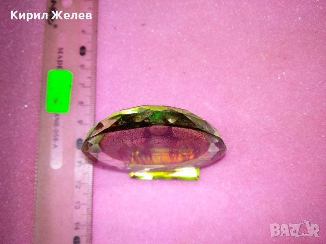 КРАСИВА КРИСТАЛНА КАТОЛИЧЕСКА НАСТОЛНА ИКОНКА ПРЕСПАПИЕ 42878, снимка 10 - Декорация за дома - 44307108