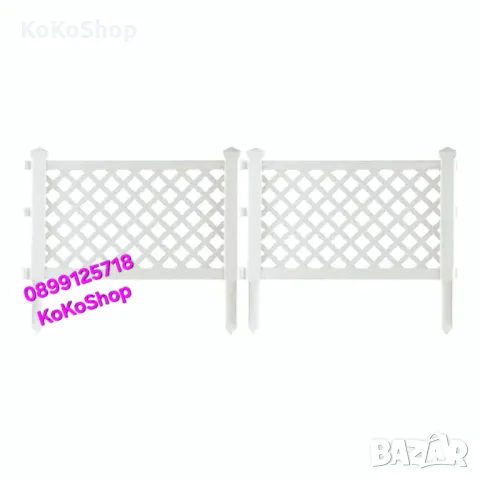 Бяла ограда-240х37 см./градинска ограда/декоративна ограда, снимка 2 - Огради и мрежи - 49909659
