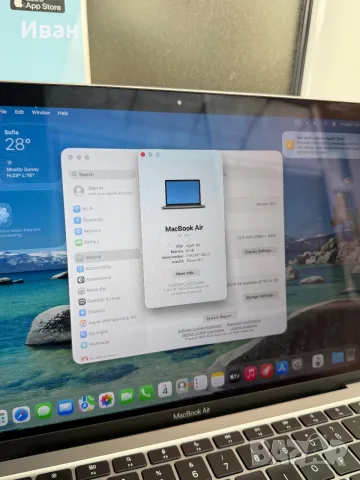 КАТО НОВ❗️MacBook Air M1,2020 (13.3 SPG/7C GPU/8GB/128GB, снимка 4 - Лаптопи за работа - 55953241