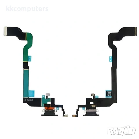 Лентов кабел за APPLE iPhone X с черен конектор зареждане, микрофон Original