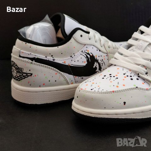 Nike Air Jordan 1 Low Paint Splash Colors Нови Оригинални Обувки Размер 40 Номер 25см Маратонки , снимка 9 - Маратонки - 41421498