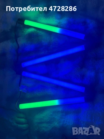 Многоцветна сгъваема LED лампа 137 см с дистанционно, снимка 3 - Светкавици, студийно осветление - 53748025