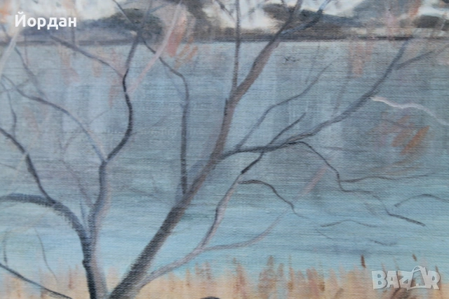 Стара картина масло върху платно, снимка 5 - Картини - 53113494