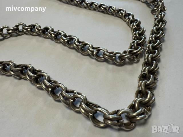 Сребърен синджир 35.88гр.58см., снимка 3 - Колиета, медальони, синджири - 53813914