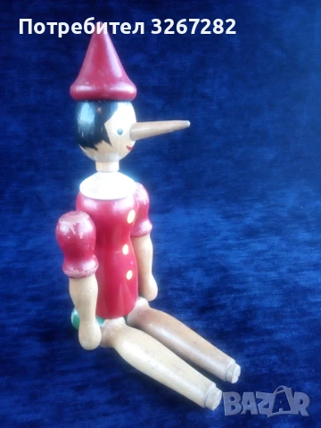 Палячо,Кукла,Пинокио,Дърво,Старинна, снимка 5 - Антикварни и старинни предмети - 50999264