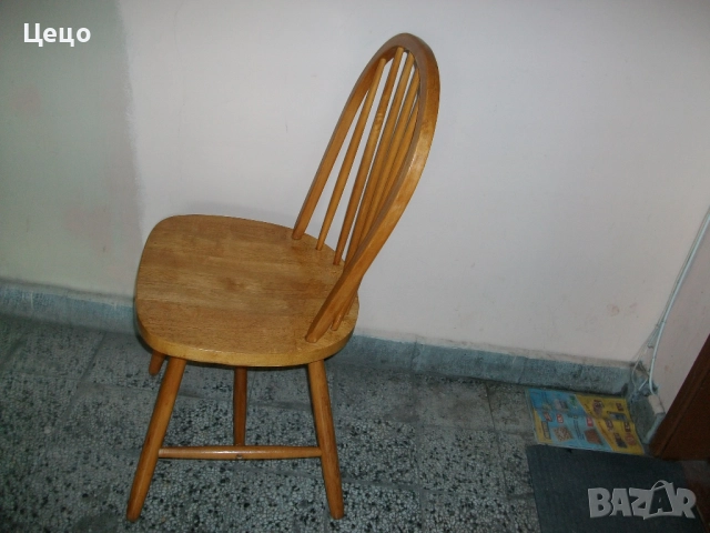 Дървен трапезен стол продавам, снимка 2 - Столове - 51860321