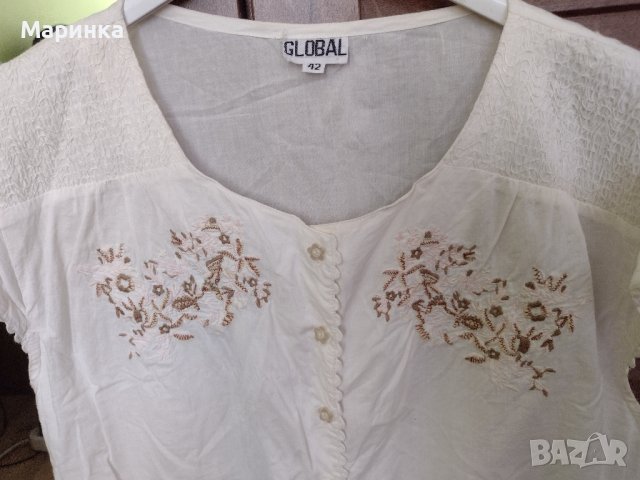 Много удобна ленена и елегантна блузка, снимка 5 - Блузи с дълъг ръкав и пуловери - 41531729