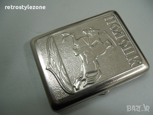 № 6116 стара метална табакера - Полоцк , снимка 2 - Други ценни предмети - 36289632