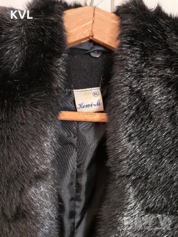 Дълго черно палто, XL, снимка 6 - Палта, манта - 48407695